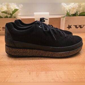 Birkenstock Honnef Low Black Suede Sneakers Unisex Size 39